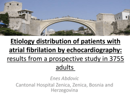 Etiology distribution of patients with atrial fibrilation