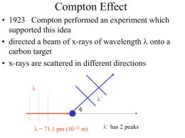 Compton Effect - University of Manitoba