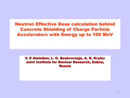 Neutron Effective Dose calculation behind Concrete