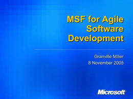 MSF Agile - Embarcadero Technologies
