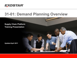 Demand Planning Overview