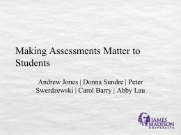 Making Assessments Matter to Students