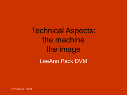 Technical Aspects: the machine the image
