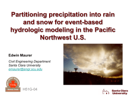 Partitioning precipitation into rain and snow for event