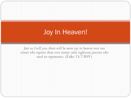 Joy In Heaven! - Medina Church of Christ