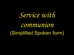 Service without communion