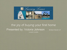 the joy of buying your first home