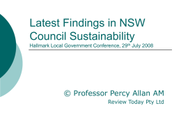 Latest Findings in NSW Council Sustainability Hallmark