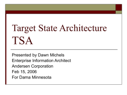 Target State Architecture TSA - DAMA-MN