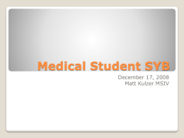Medical Student SYB