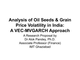 Analysis of Oil Seeds & Grain Price Volatility in India: A