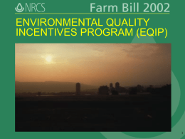 Conservation in the 2002 Farm Bill