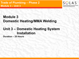 Domestic Heating/MMA Welding