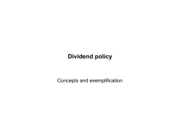 Dividend policy - BU Main Page