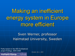 Our Inefficient Energy System in Europe