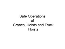 CRANES, HOISTS & TRUCK CRANES