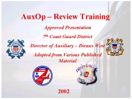 SEAMANSHIP Chapter 1 - USCG Auxiliary,1700204, serving