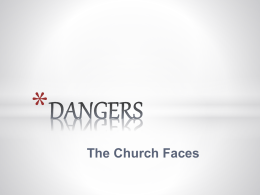 DANGERS - Navarre Church of Christ ~ Home Page