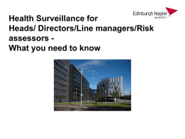 A guide to health surveillance