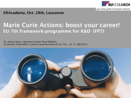 FP7 – 7th EU Framework Programme for Research and