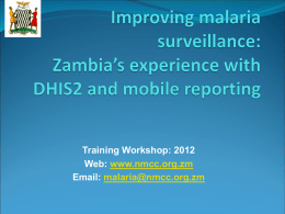 Improving malaria surveillance: Zambia’s experience with