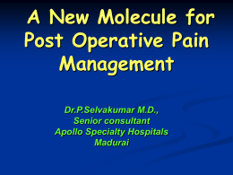 The management of postoperative pain