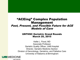 Cost Savings from an Acute Care for Elders (ACE) Unit