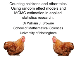 Counting chickens and other tales’ Using random effect