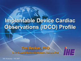 Implantable Device Cardiac Observations (IDCO) Profile
