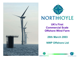 North Hoyle Wind Farm presentation Rhyl town hall