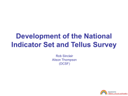 NIS and Tellus - Social Services Research Group