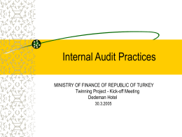 Restructuring of Internal Audit