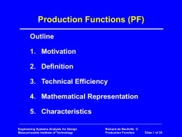 Production Functions - Massachusetts Institute of Technology