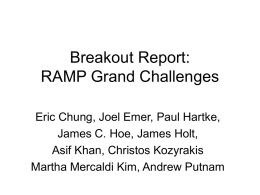 Breakout Topics 1st Tier - RAMP