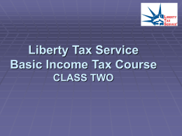 Liberty Tax Service Online Basic Income Tax Course. Lesson