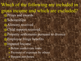 Additional Gross Income Items