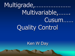 Multigrade,………………… Multivariable,……. Cusum…… Quality