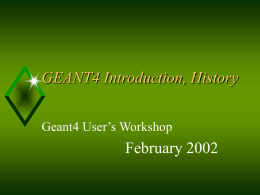 GEANT4 History - unisalento.it