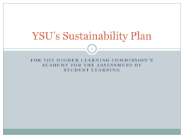 Assessing Student Services - Youngstown State University