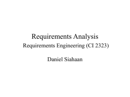 Requirements Elicitation Requirements Engineering (IF 51XX)