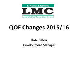 QOF Changes 2014/15