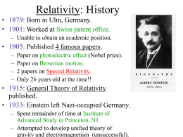 Relativity - University of Houston