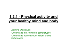 1.2.1 - Physical activity and your healthy mind and body