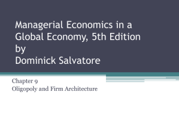 Managerial Economics in a Global Economy