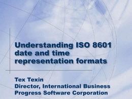 Understanding ISO 8601 date elements and interchange formats