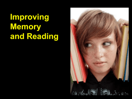 Chapter 2 Improving Memory and Reading