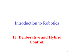 Introduction to Robotics - Department of Mathematics