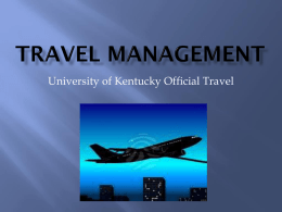 Travel Management - University of Kentucky