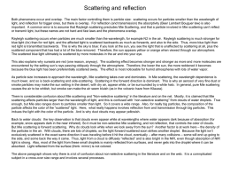 Scattering and reflection - University of Washington