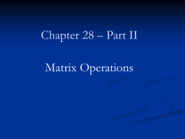 Matrix operation